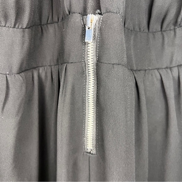 SIZE 2 EXPRESS BLACK SLEEVELESS FORMAL EVENT DRESS GOTH COCKTAIL WEDDING - Picture 5 of 9